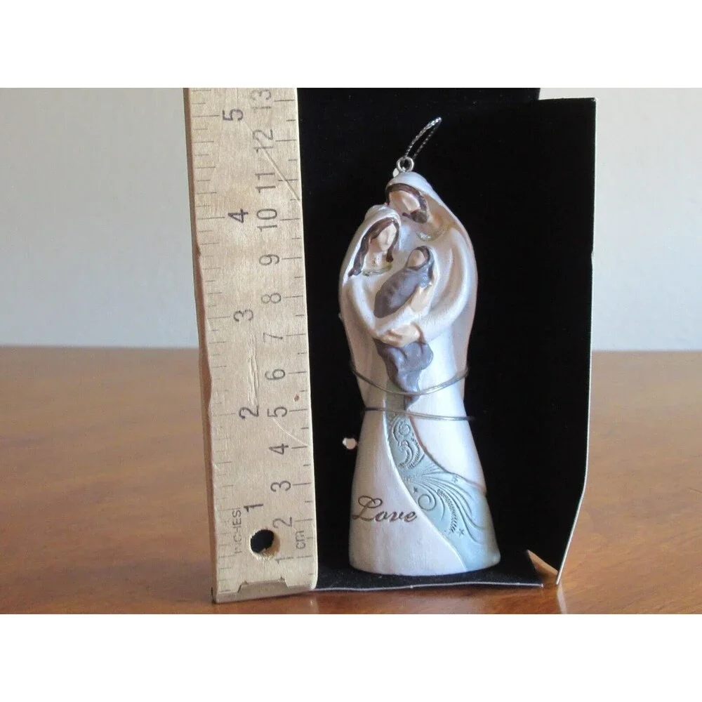 Christmas Angel Ornament St Nicholas Square Love Baby Nativity Jesus Mary Joseph